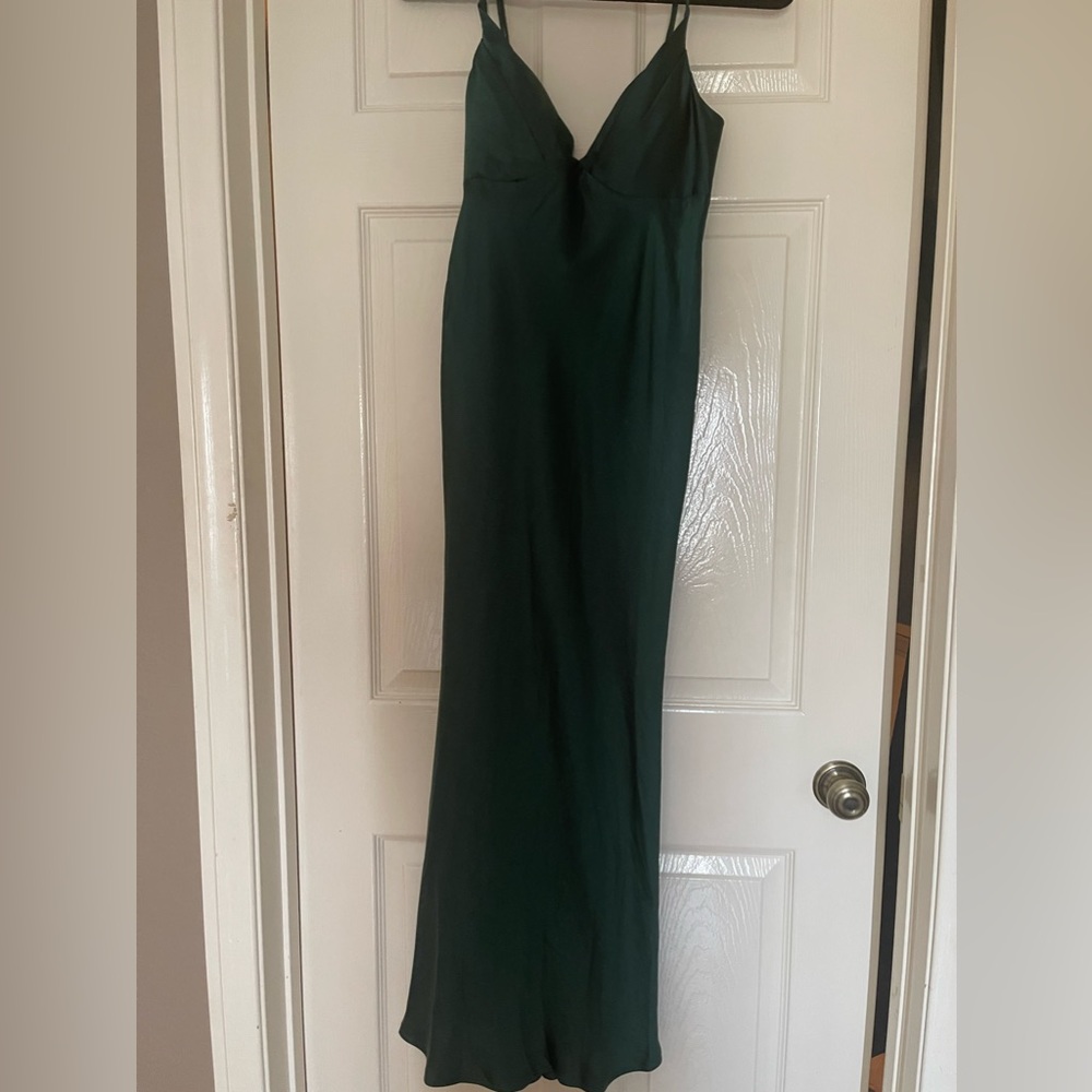 NWT Hello Molly No cloudy skies forest green midi dress